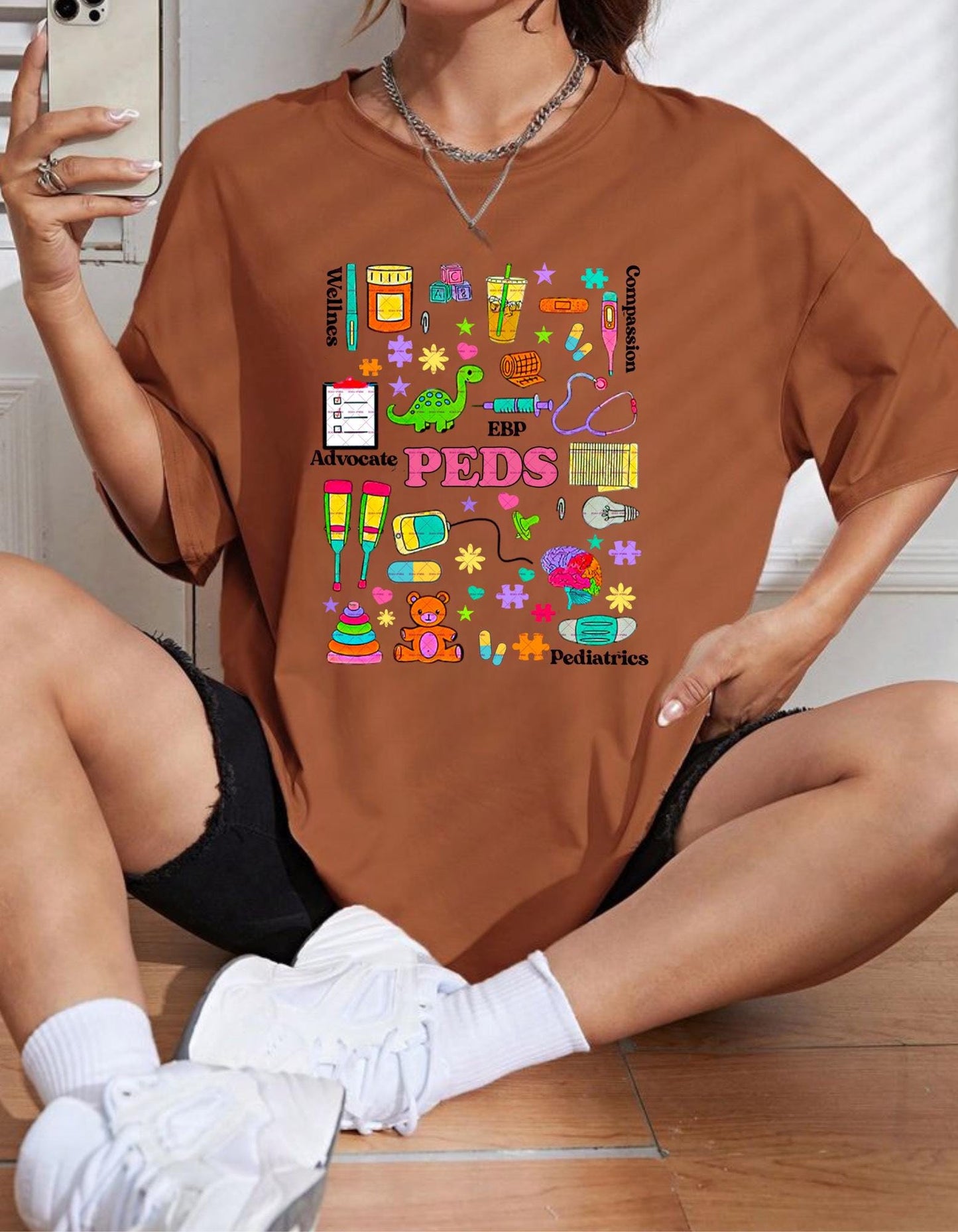 Colorful Medical Design with Toys and Healthcare Icons,PEDS Pediatric Nurse Png file, Nurses and Doctors png, Digital files, Nurse png