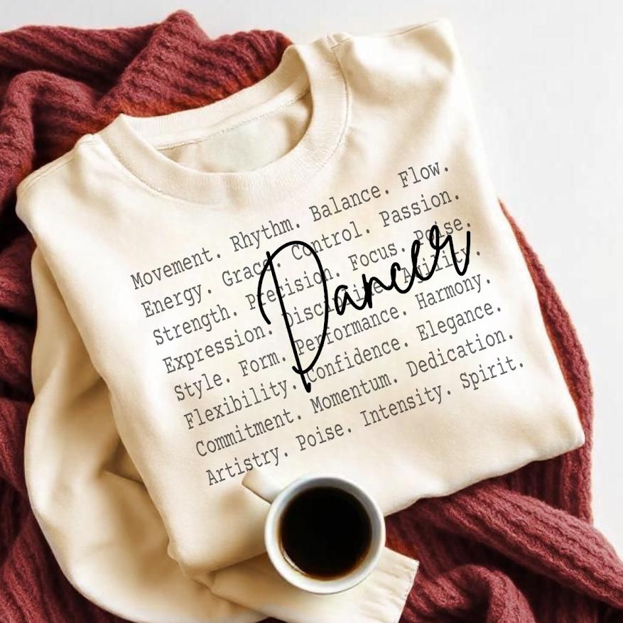 Dancer Shirt Png file, Dance Motivation Typography Tee, Ballet Hip Hop Jazz Dance Text Shirt, Performing Arts Design, Dance Mom, Competition