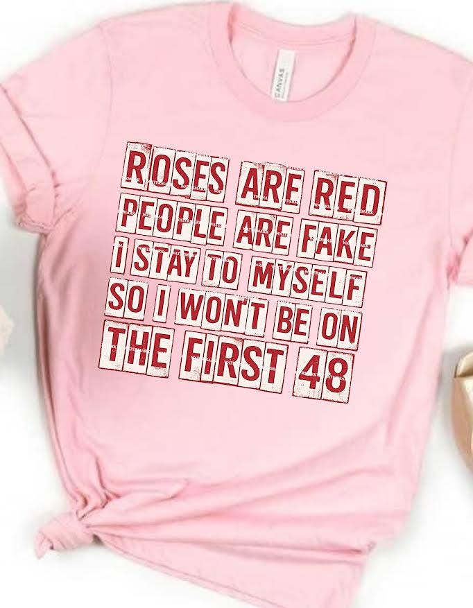 Roses Are Red People Are Fake PNG, Funny Sarcastic Quote Shirt design, Stay To Myself Humor Design, Adult Humor, Anti Valentine shirt design
