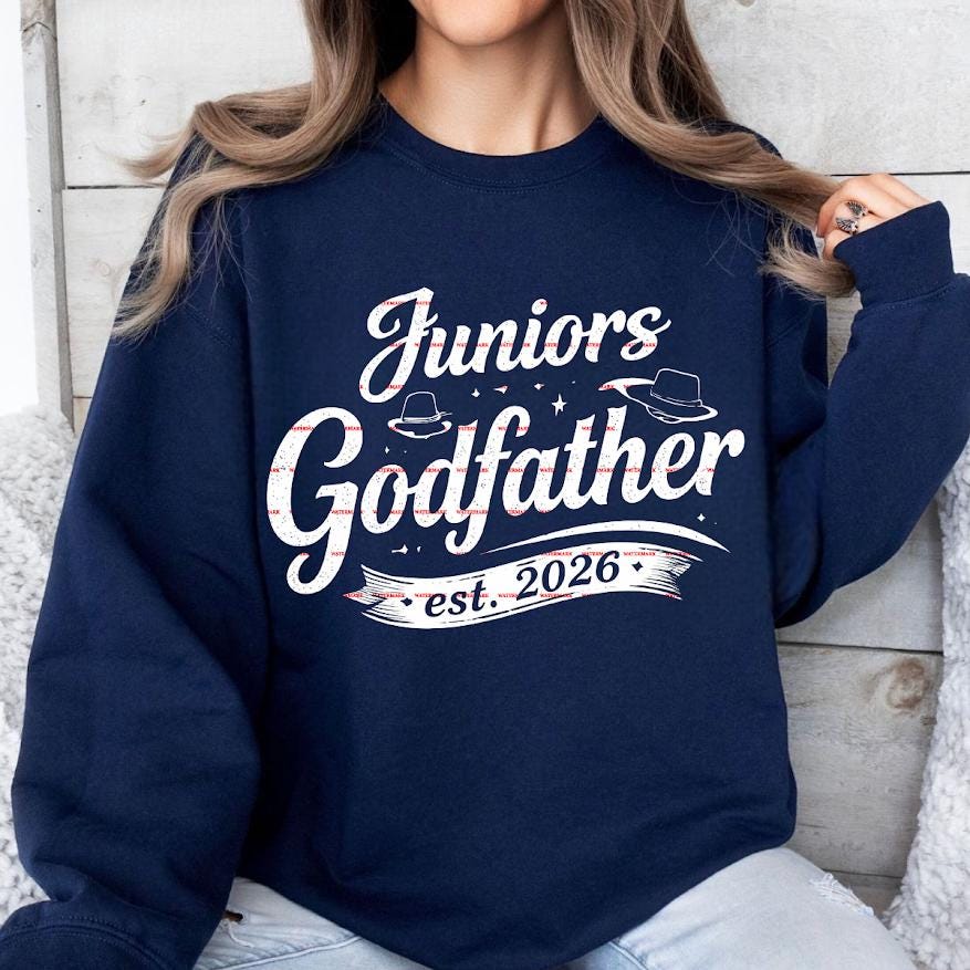 Junior’s Godfather Est 2026 PNG, Godfather Announcement Design, New father Gift, Baby Announcement Shirt, Family Sublimation, Family shirt
