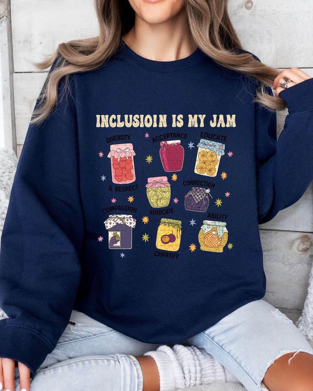 Inclusion Is My Jam Png, Diversity, Empathy & Connection Jars Illustration, Girls t shirt png, Cute girls design