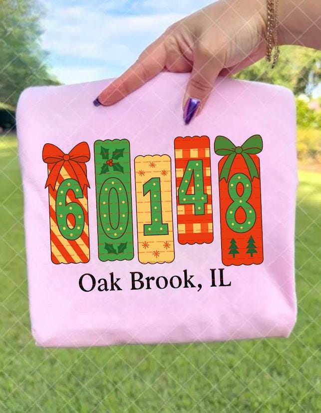 Personalized Christmas Shirt design, Custom Zip Code Town Name, Cute Pastel Christmas Village Shirt, Personalized Holiday Gift, State code