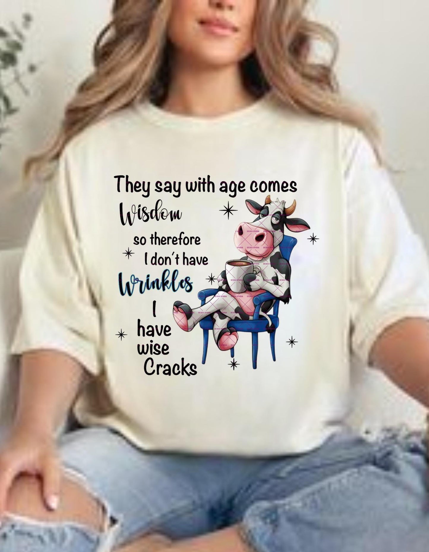 Cute Cow Wisdom Design, Kids PngFunny Cow PNG, Wise Cracks Cow Sublimation, Coffee Lover Cow Clipart, Sassy Farm Animal Digital Download