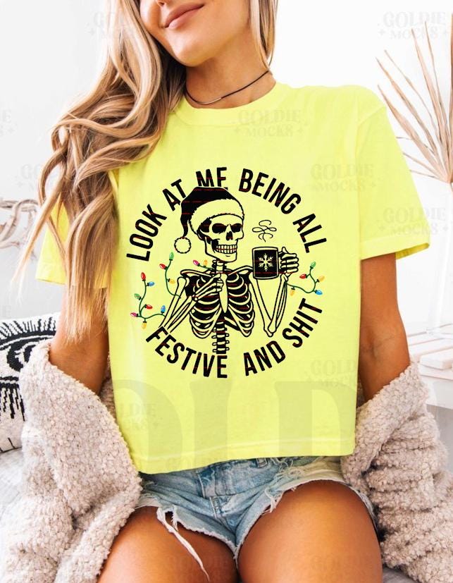 Funny Christmas Skeleton SVG, Festive Skeleton Shirt, Santa Skull Sublimation, Holiday Humor PNG, Xmas Lights Clipart, Instant Download Svg