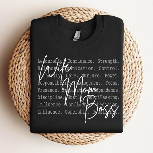 Wife Mom Boss PNG, Strong Women Empowerment Shirt Design, Feminine Leadership Quote, Boss Lady Sublimation PNG, Mother's Day, Mom Life png