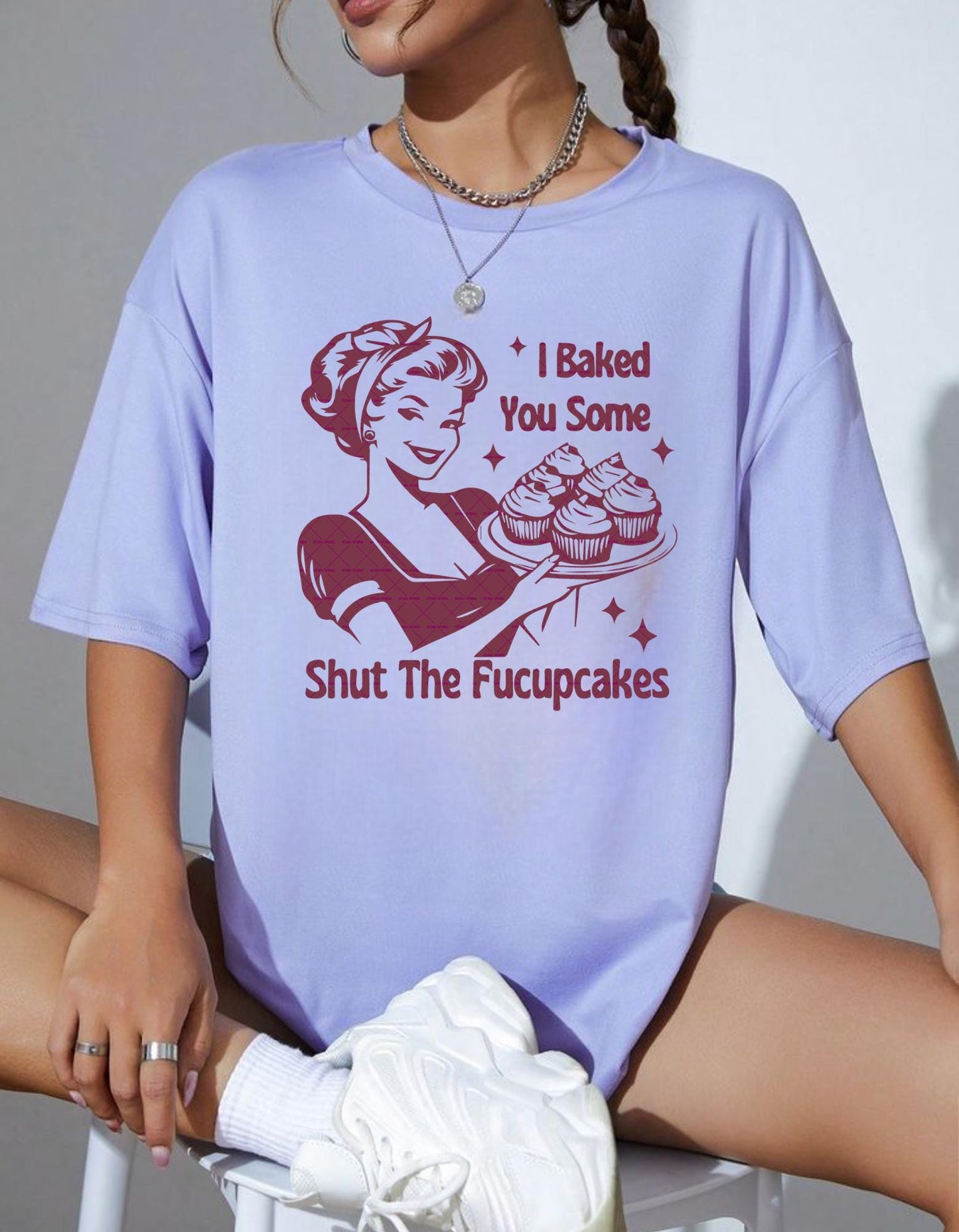Funny design, Gifts for Women,I Baked you some shut the Fucupcakes Png Svg file, Bakers Png, Best Friend Gift, Retro png