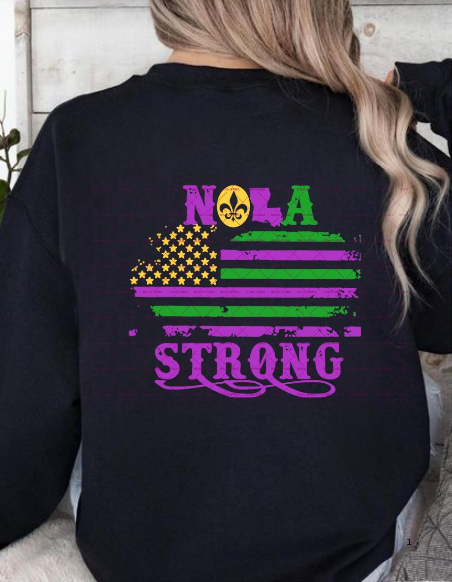NOLA Strong American Flag SVG, Mardi Gras and New Orleans Pride Digital Download ,Purple, Green, Gold Patriotic Design, Custom order request