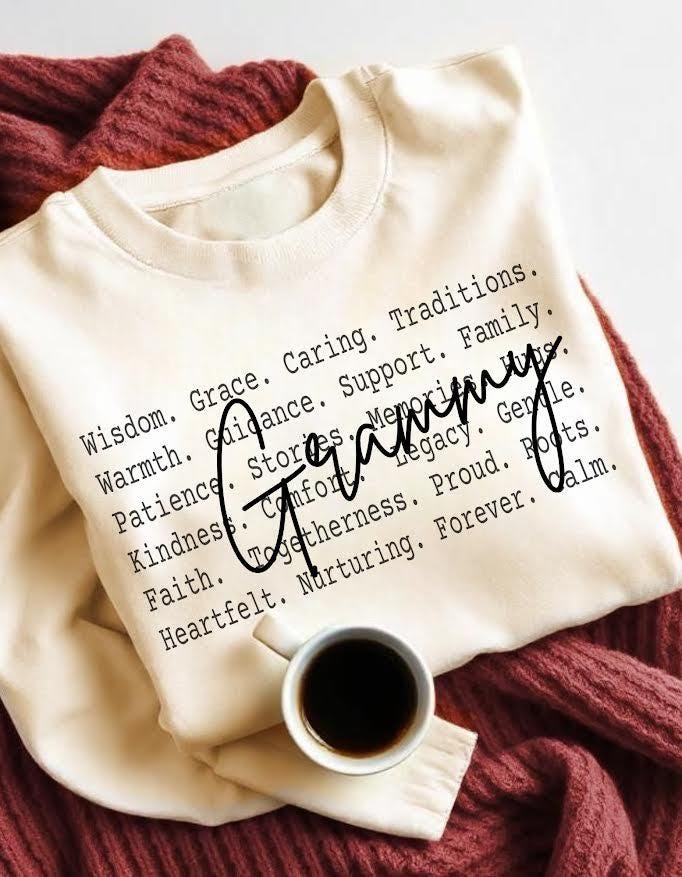 Grammy Definition Shirt file, Family Grammy Text Design, Loving Grandma Apparel, Meaningful Gift Tee design, Grammy sublimation gift idea