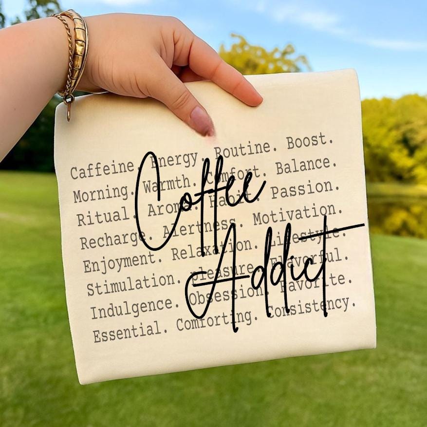 Caffeine Lover Typography Tee, Coffee Addict Shirt Png, Morning Coffee Lifestyle Text Shirt, Funny Coffee Gift, Coffee Mode