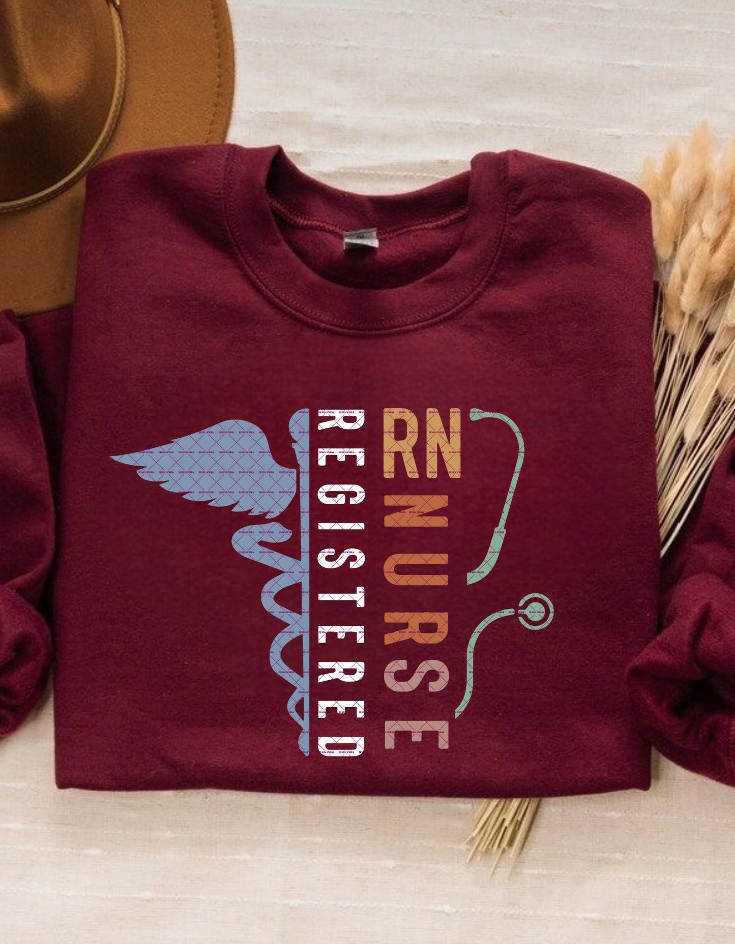 Registered Nurse SVG, Stethoscope Nursing Shirt Design, Cute Healthcare Worker Sublimation, Nurse Png, Nursing student shirt Png, RN Medical