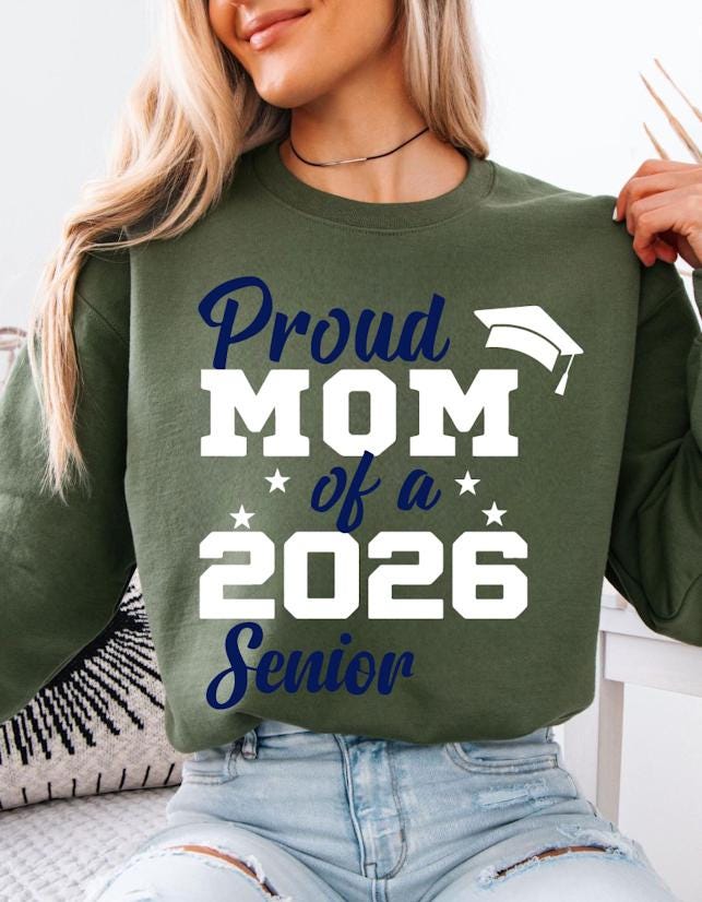 Proud Mom of Senior 2026 PNG Print Graduation Shirt Digital Download Class of 2026 Family Matching Design Senior Mom Dad 2026 Graduation