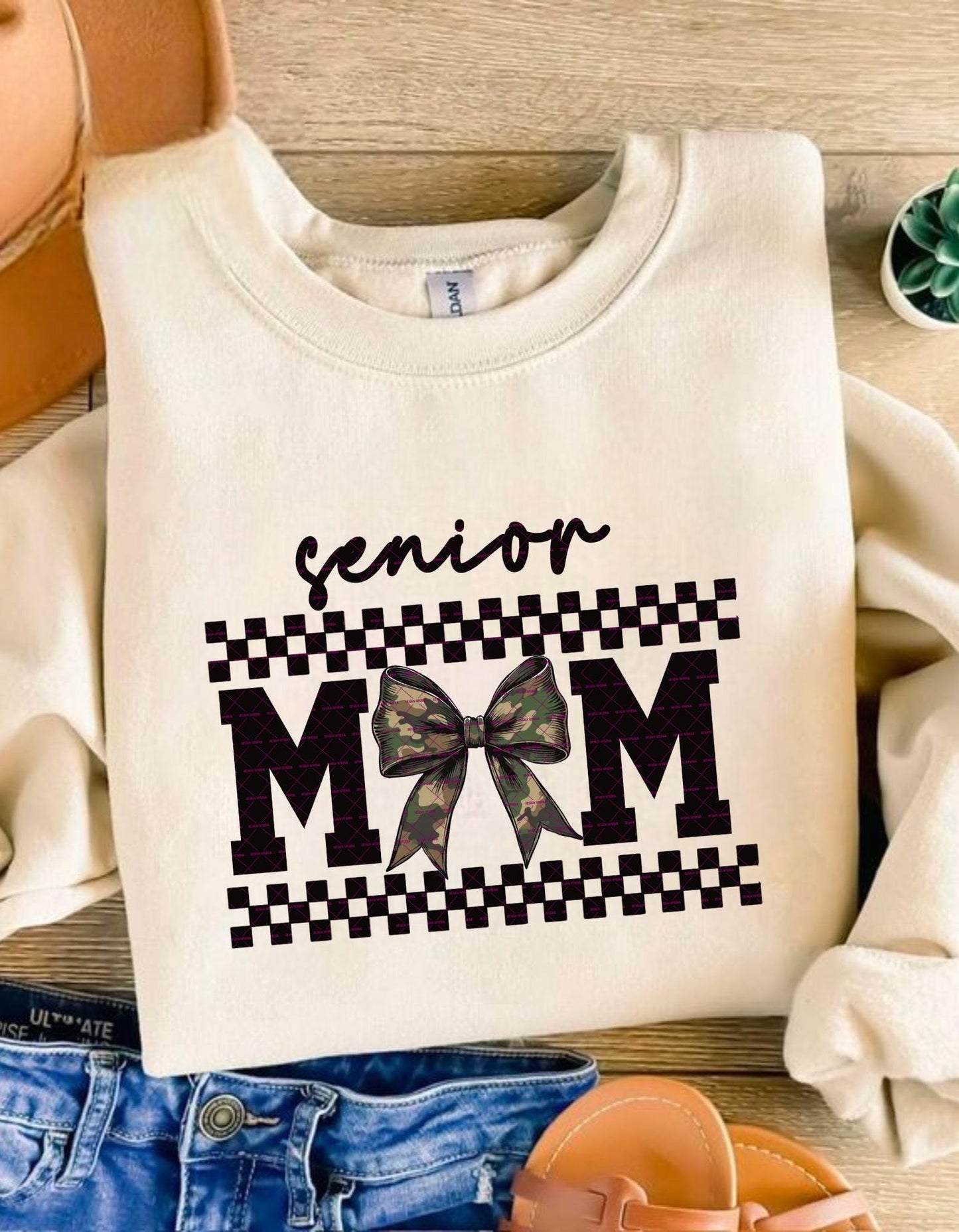 Senior 2025 Mom PNG, Graduation Bow Mom Shirt Design, Proud Senior Mama, Military Mom Sublimation, Mother's Day gift, Bow Png, Cheeta print