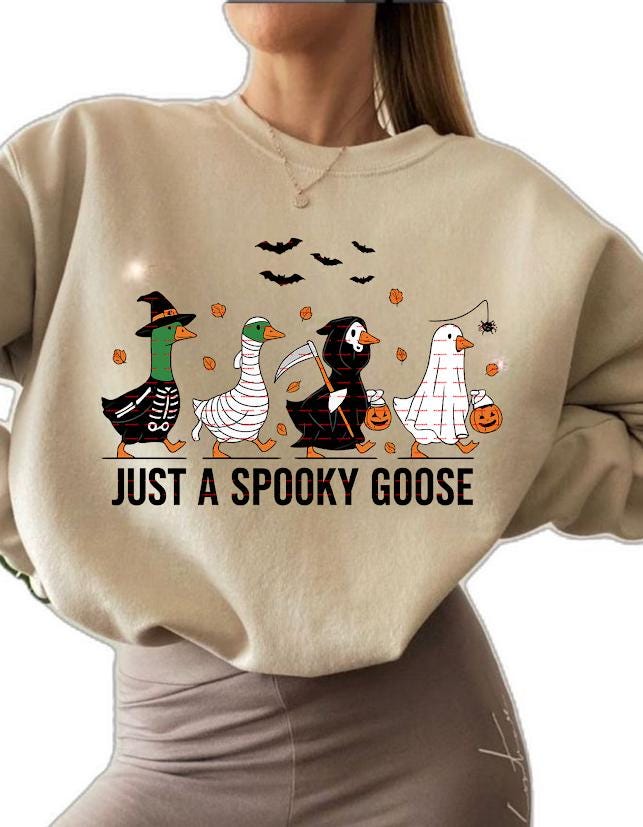 Funny Halloween Goose Shirt Png, Just a Spooky Goose T-Shirt design ideas, Cute Goose Halloween Costume, Fall Spooky Graphic Shirt, Png file