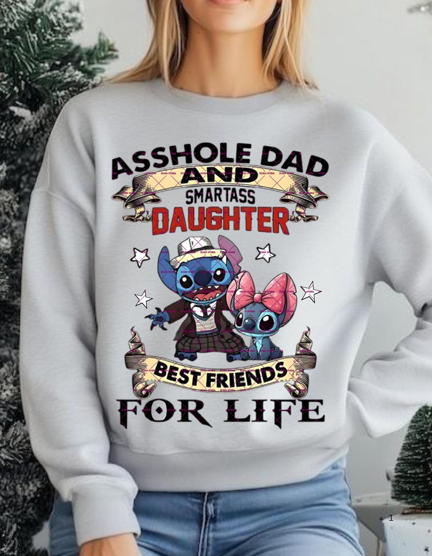 Daughter gift pngBestfriend for life Png file, Asshole Dad And Smartass Daughter Stitch PNG File, School kids design, Stitch Png, Dad gift