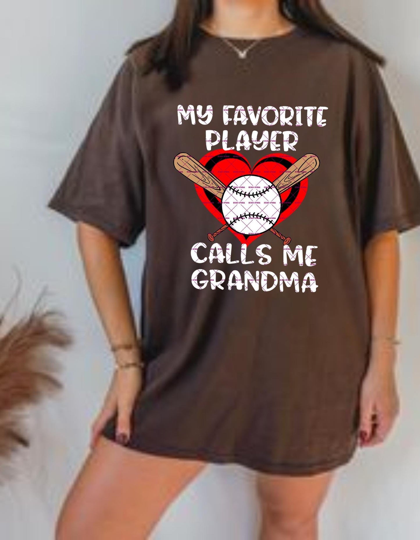 My Favorite Player Calls Me Grandma Baseball,Baseball Heart, Baseball Grandma Cute Game Day Sublimation Design Mothers Day Png Heart Mothers