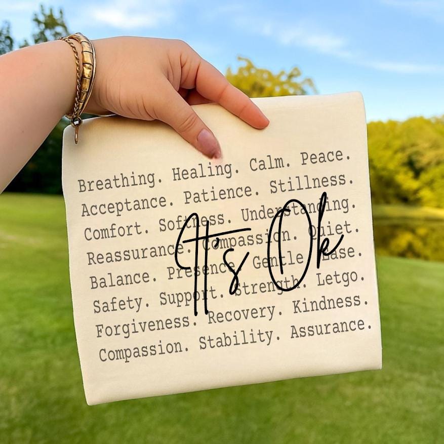 Positive Inspirational Quotes, Motivational Sublimation, Mental Health,Its Ok words png file,It's Ok To Not Be Ok png, T shirt png