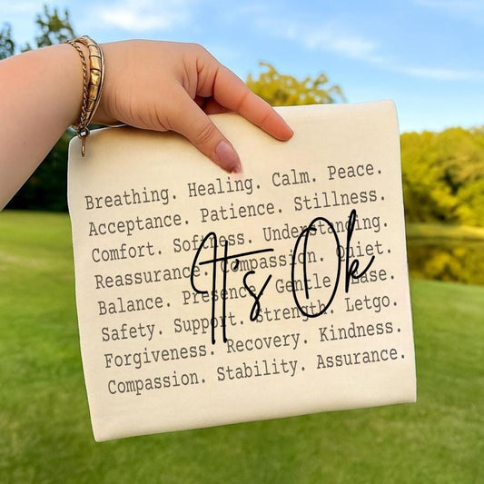 Positive Inspirational Quotes, Motivational Sublimation, Mental Health,Its Ok words png file,It's Ok To Not Be Ok png, T shirt png