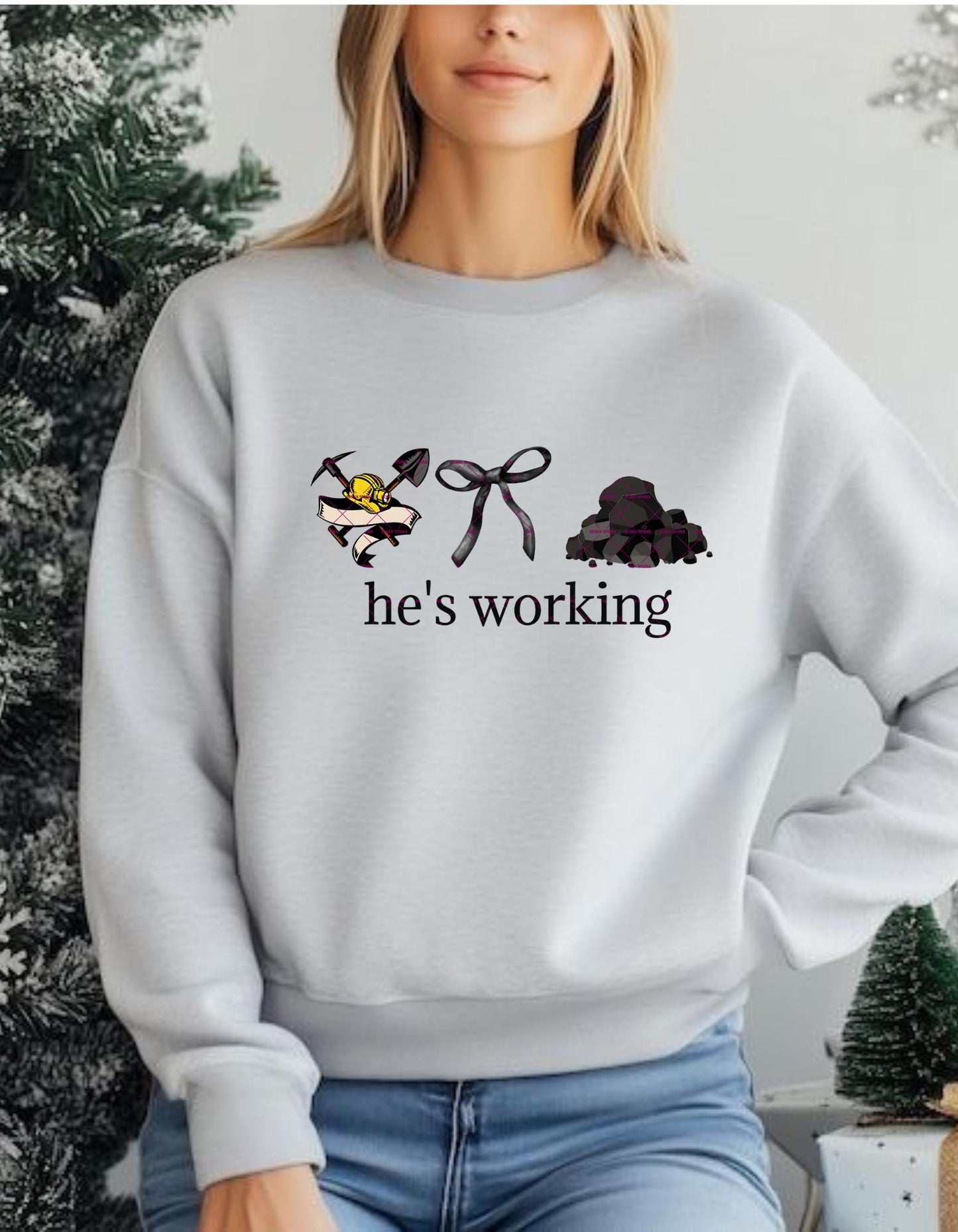 He's working Hard, Bow Png, Husband, Brother Png, Mens Digital Download, Custom order request Father day working Job png, Coal Miner png
