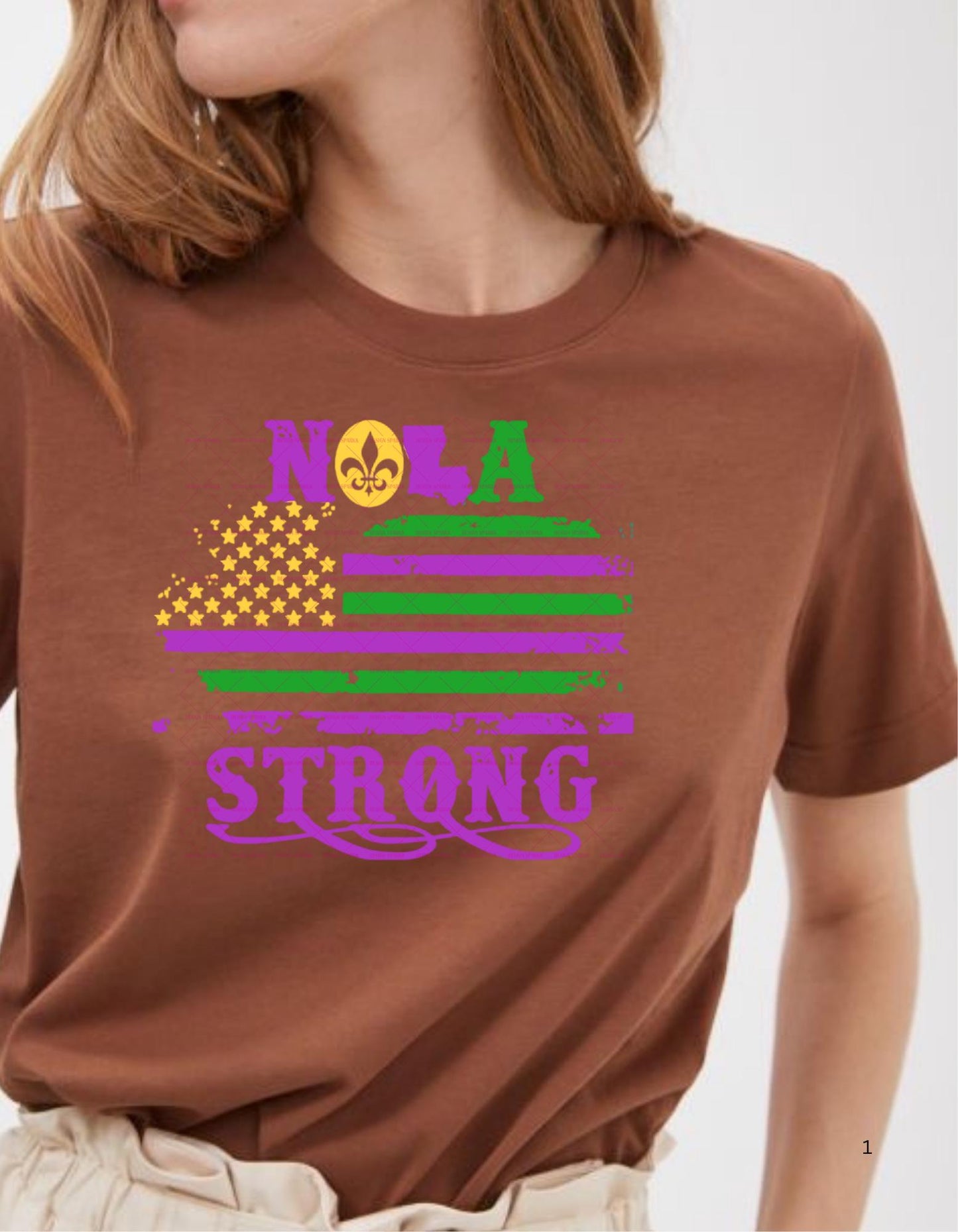 NOLA Strong American Flag SVG, Mardi Gras and New Orleans Pride Digital Download ,Purple, Green, Gold Patriotic Design, Custom order request