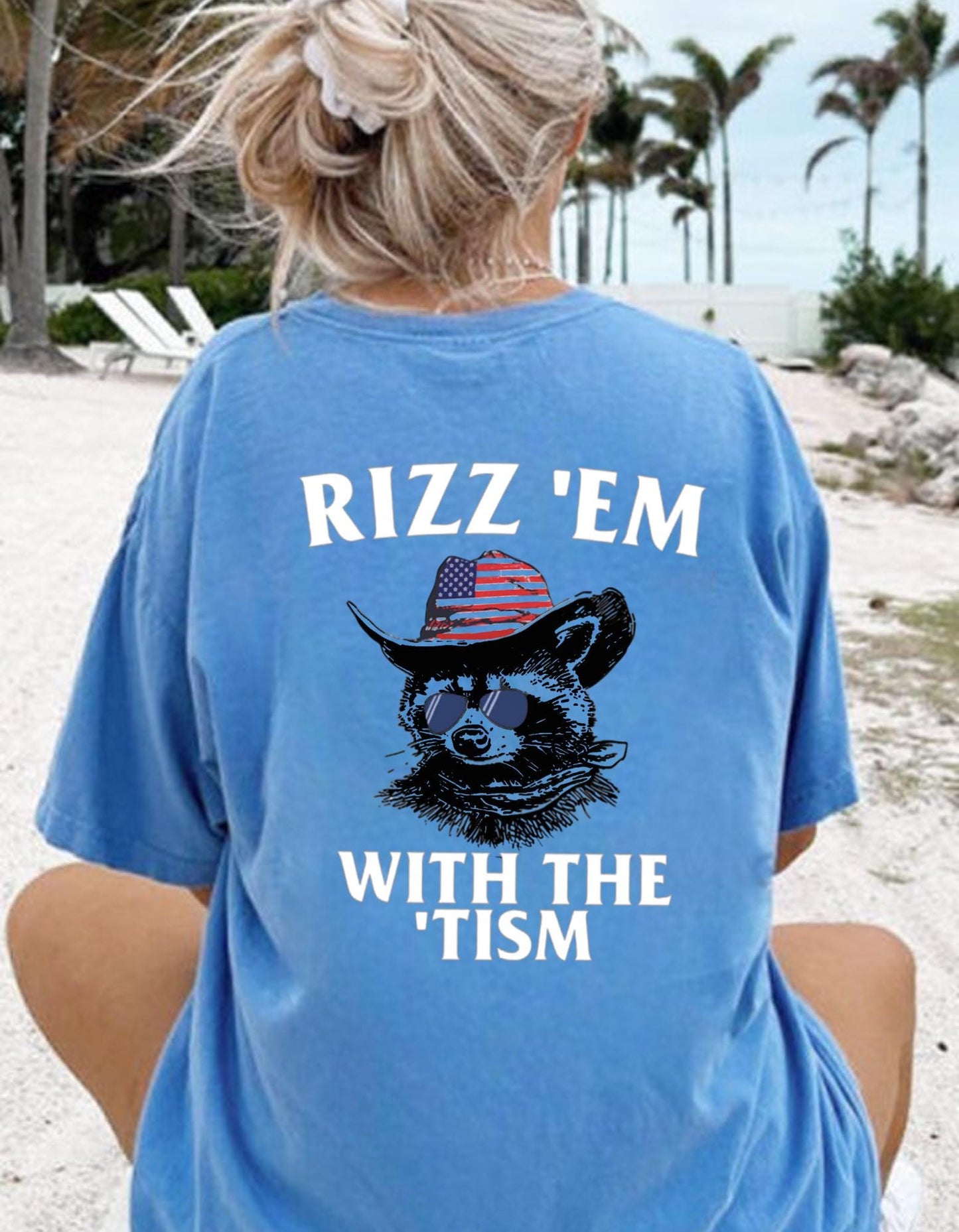 Cowboy Png, Vintage designs, Funny Cowboy cowgirl Png file, Rizz 'Em With The Tism PNG, American flag png, Gift for her, Retro Raccoon