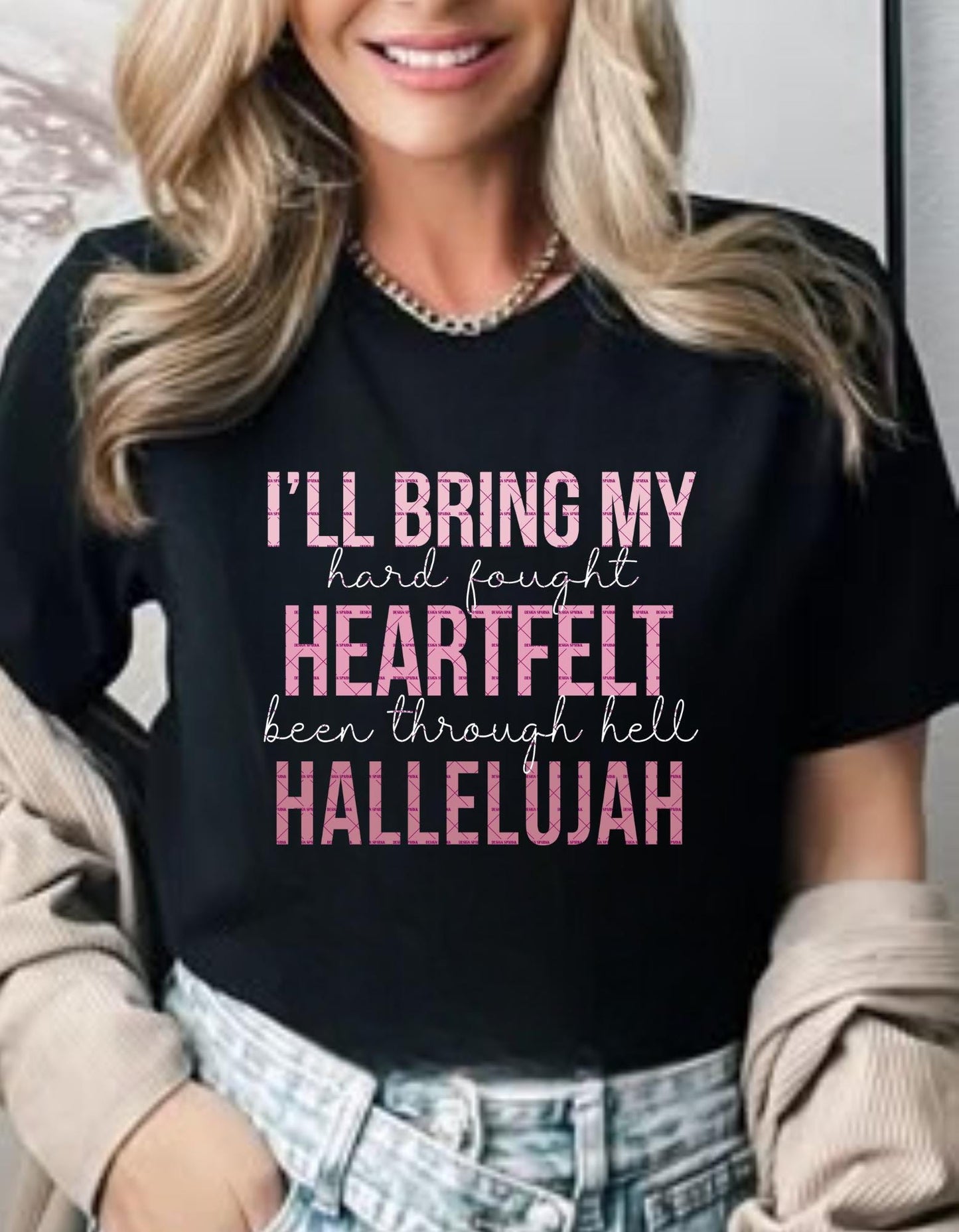 Hard Fought Hallelujah PNG, Jesus faith worship design, digital download, Faith Png, Girls shirt sweatshirt Png, Christian Sublimate Design