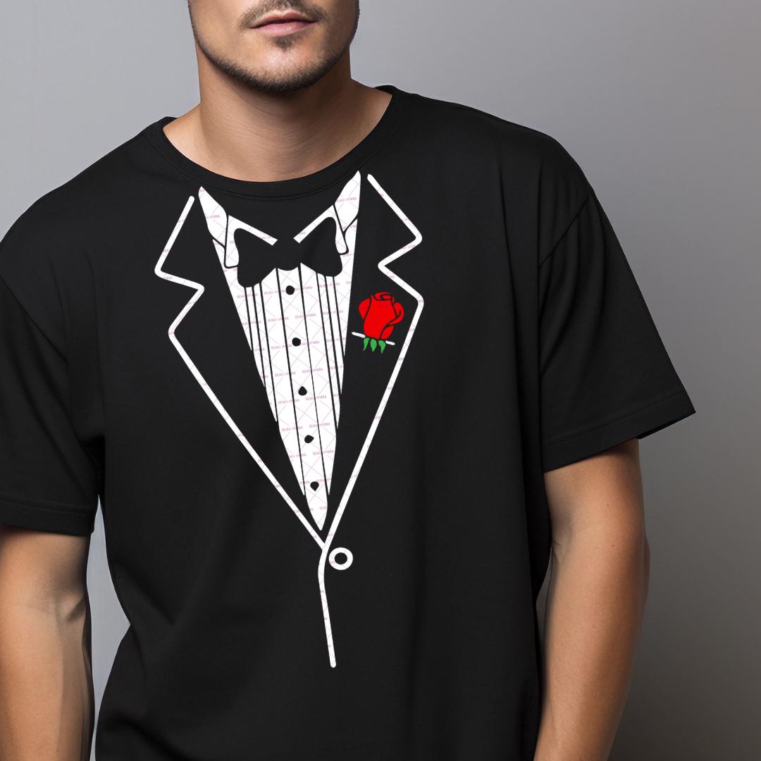 Formal suit design,Formal Suit with Red Rose, Elegant Tuxedo Png Svg file, Wedding & Party Attire, Wedding gift Png,  Men Father Bow Png Svg