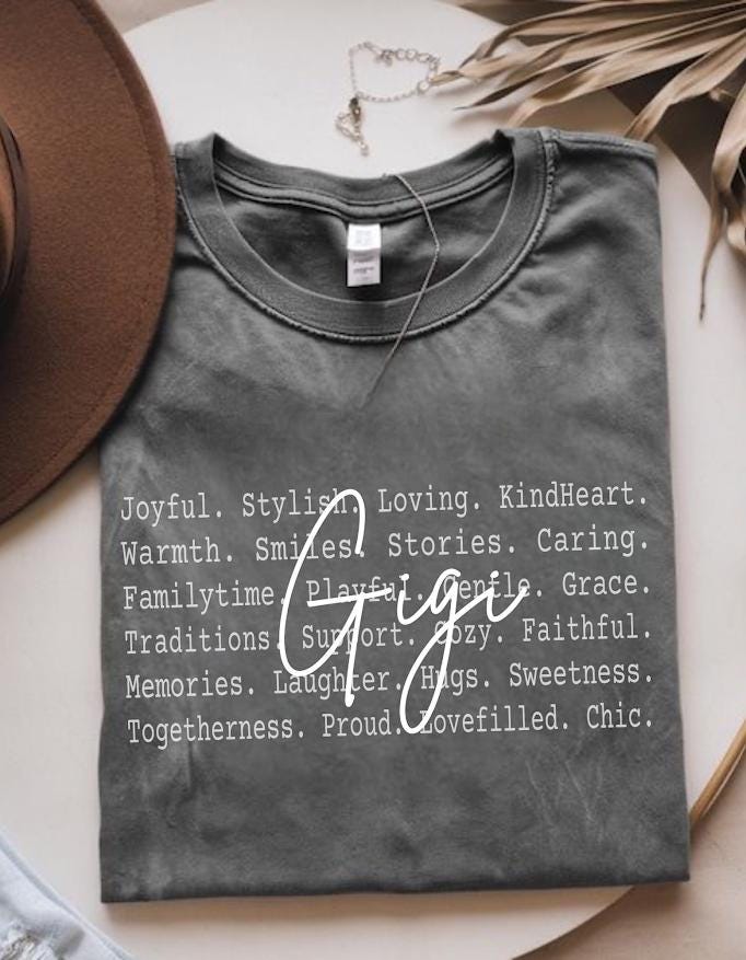 Gigi Definition Shirt design png file, Cute Gigi Text Design, Stylish Grandma Apparel, Sweet Family Gift Tee, Family Matching shirt file