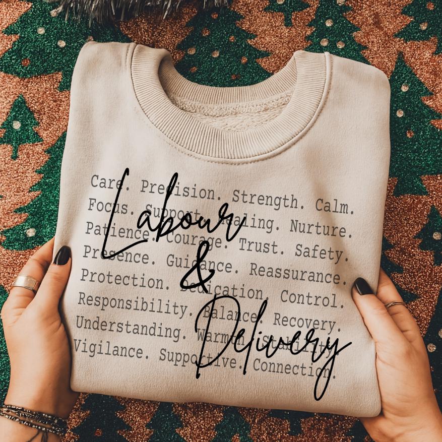 L&D Nurse Typography Tee, Maternity Ward Text Shirt, Healthcare Worker Appreciation Design,Labor and Delivery Shirt design, ldrp Png