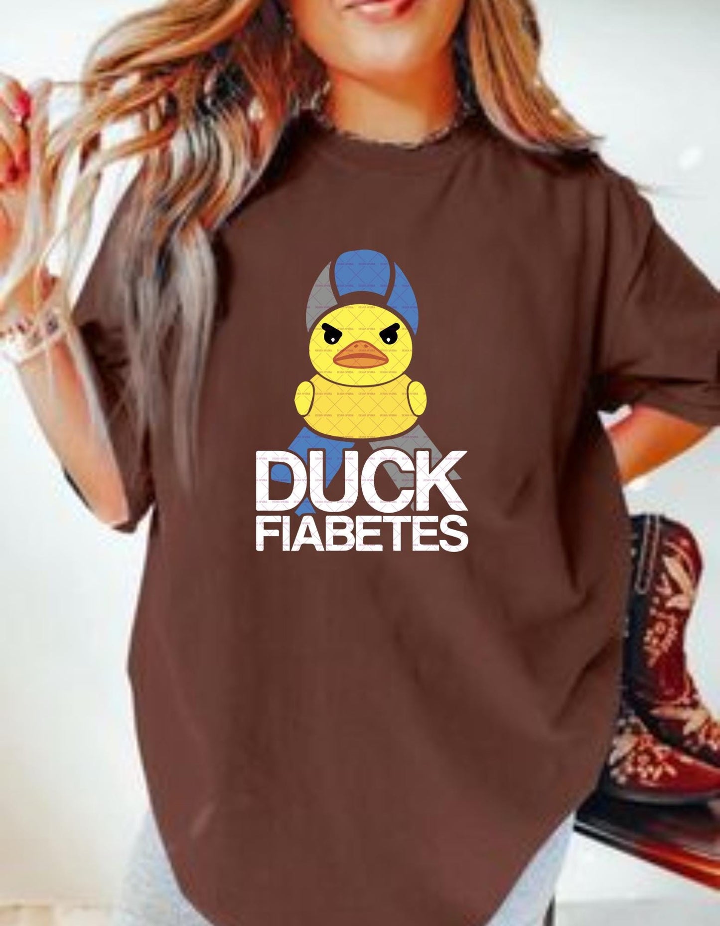 Cute Rubber Duck Warrior with Pun Slogan, Duck png, Cartoon Png,Funny Duck Diabetes Awareness T-Shirt Png file,  Awareness design, Patient