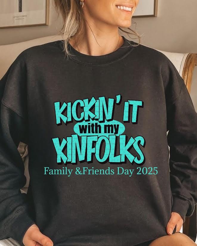 Kickin’ It With My Kinfolks PNG file, Family & Friends Day 2025 Graphic Design PNG, Family sublimation, Family celebration PNG, Retro Pngs