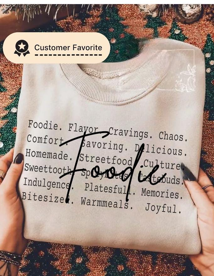 Foodie Text Shirt design, Food Lover Aesthetic Tee Png fil, Cozy Foodie Quote Design, Comfort Food Vibes Shirt, Gift for Food Lovers girls