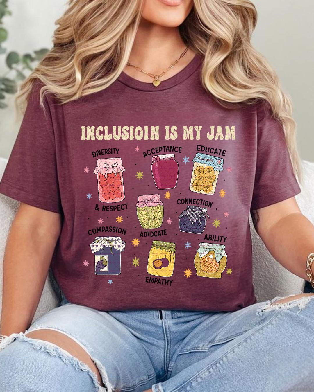 Inclusion Is My Jam Png, Diversity, Empathy & Connection Jars Illustration, Girls t shirt png, Cute girls design