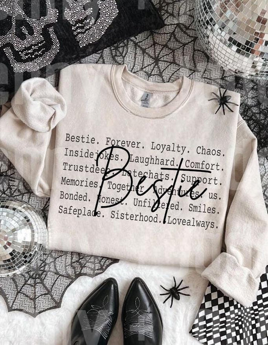 Bestie Text Shirt design Png file, Best Friend Aesthetic Tee, Friendship Quote Design, Matching Bestie Shirts, Gift for Best Friend, Bff tee