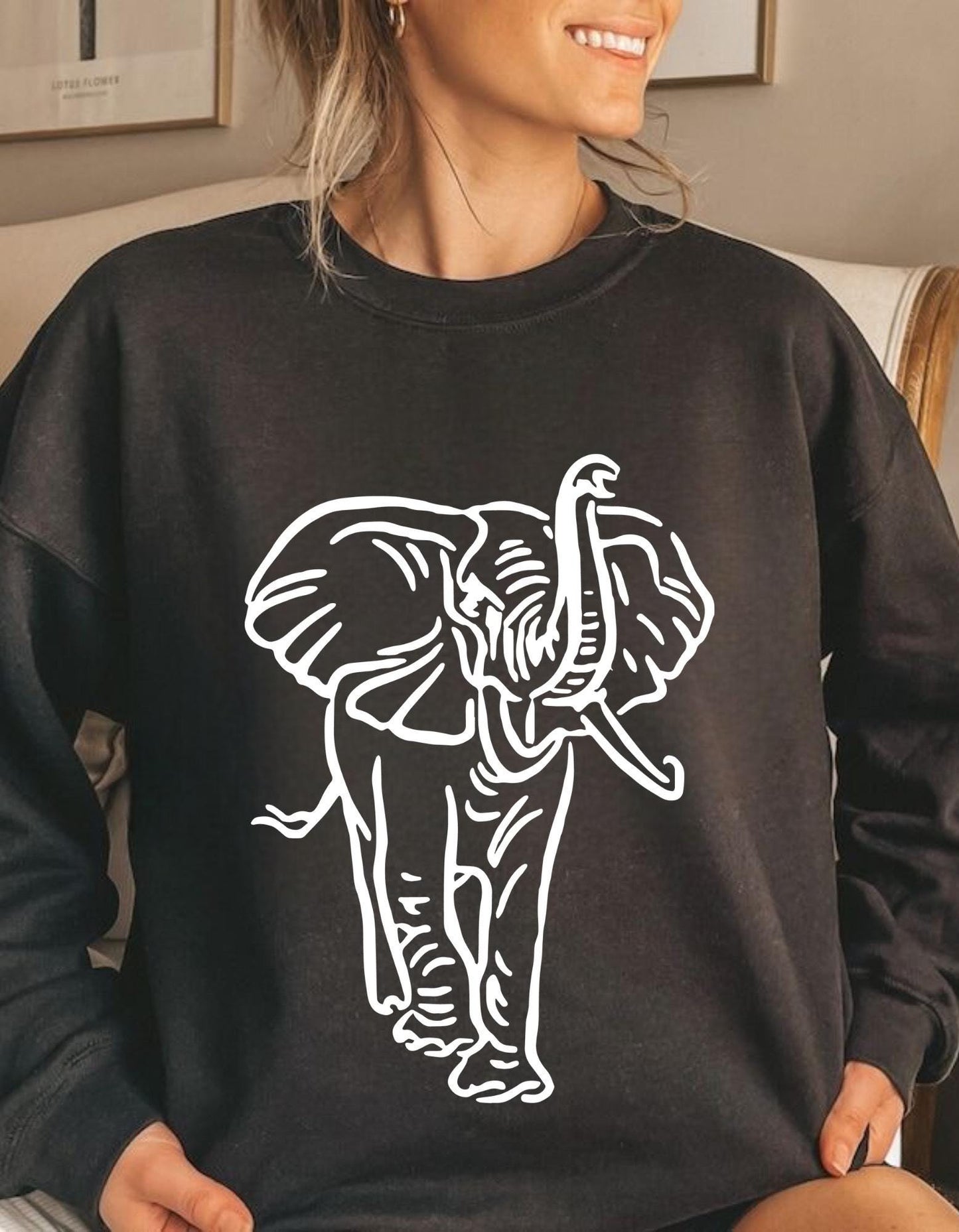 Tribal Elephant Line Art Cut File,African Elephant Stencil Png,Elephant SVG PNG,Wildlife Animal Silhouette, Jungle Safari Cricut Clipart