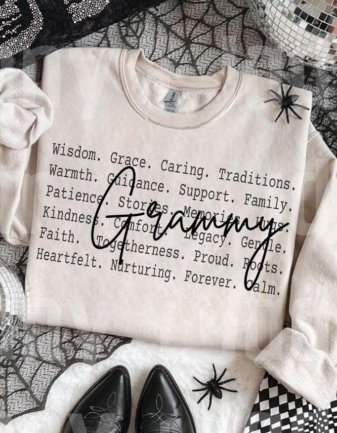 Grammy Definition Shirt file, Family Grammy Text Design, Loving Grandma Apparel, Meaningful Gift Tee design, Grammy sublimation gift idea