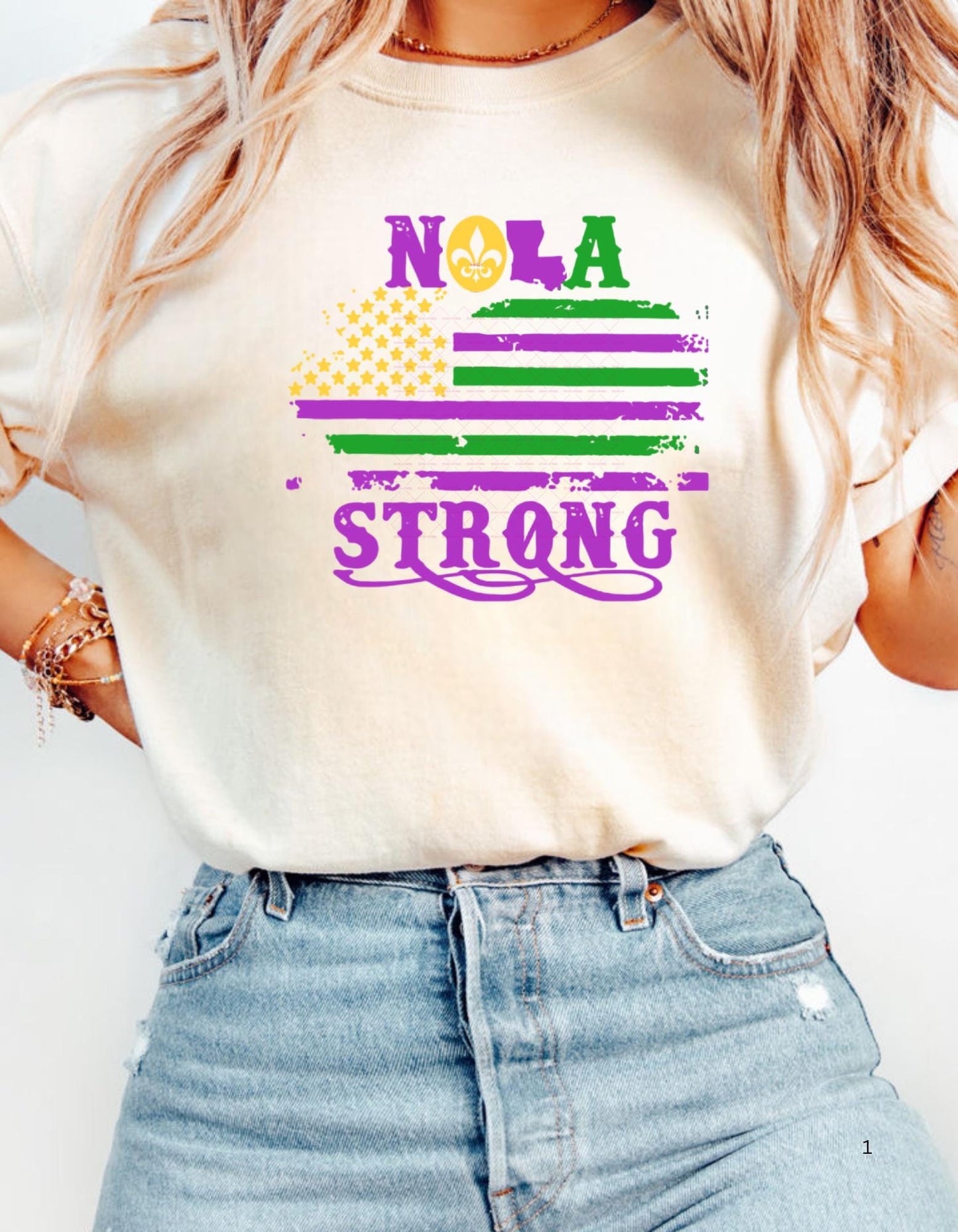 NOLA Strong American Flag SVG, Mardi Gras and New Orleans Pride Digital Download ,Purple, Green, Gold Patriotic Design, Custom order request