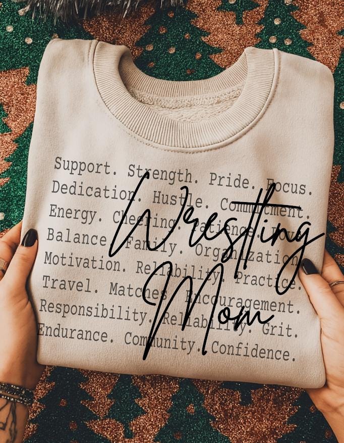Support Strength Wrestling Family Gift Tee, Sports Mom Quote Design,Wrestling Mom Shirt png file,Gift for Wrestling Mom, Wrestling Vibes