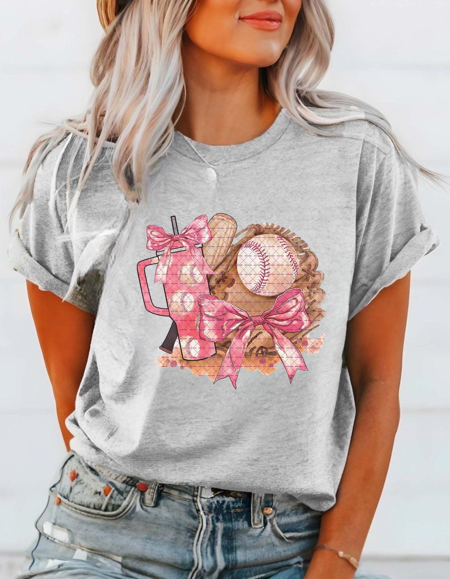Cute Softball Mom Design,Baseball Mom PNG, Sports Watercolor Clipart, Baseball Png, Softball Png,Pink Bow Baseball Tumbler Sublimation