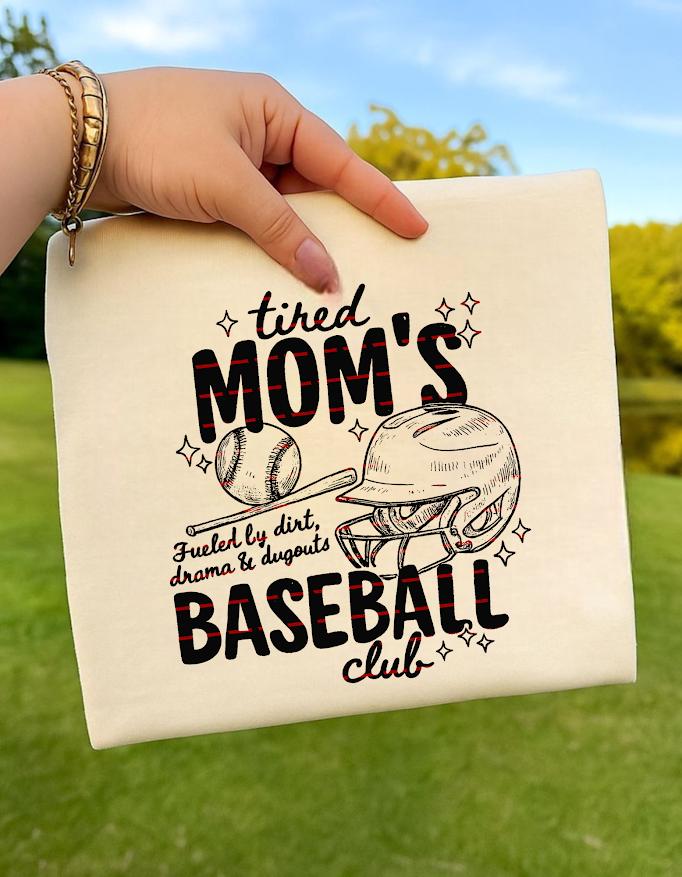 Game day,Funny Baseball Mom Shirt Design, Sports Mom Quote PNG,Tired Mom’s Baseball Club PNG, Baseball Mom Sublimation, Cricut Cut File