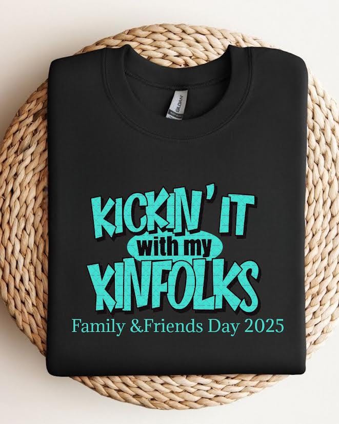 Kickin’ It With My Kinfolks PNG file, Family & Friends Day 2025 Graphic Design PNG, Family sublimation, Family celebration PNG, Retro Pngs