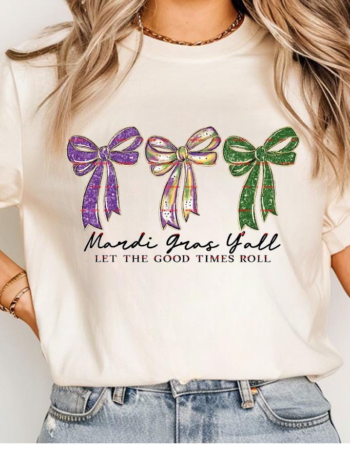 Let the good times roll, Mardi grass Png, Cute bow design, Girls bow png, Fat Tuesday Clipart