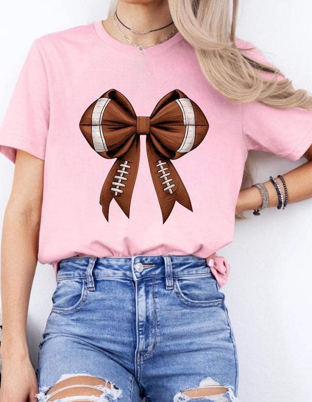 Sport Bow Clipart for T-Shirts,Game Day Sublimation Design,Football Bow PNG,  Tumblers, Stickers, Football Digital Download, Sports girls