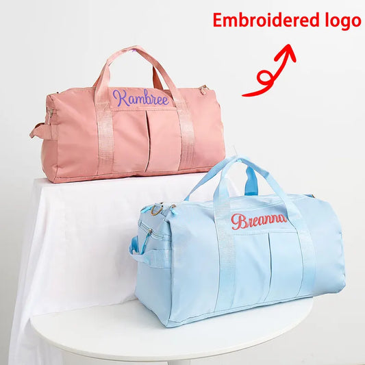 Weekend Bag with Name, Personalized Embroidered Bag, Initial Gym Bag, Overnight Bag, Adjustable Travel Bag
