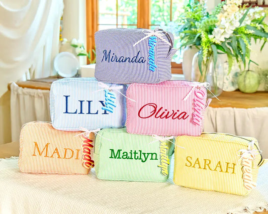 Personalized name Bag, Custom Monogrammed Toiletry Bag, Makeup Bag with Name Tags,