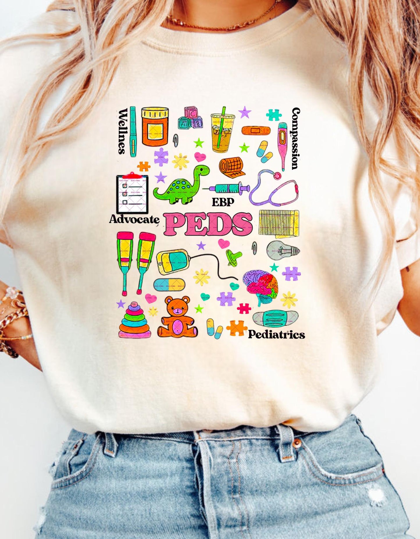 PEDS Pediatric Nurse Png file, Colorful Medical Design Toys and Healthcare Icons, Nursing png Doctors png, Digital files, Medical student