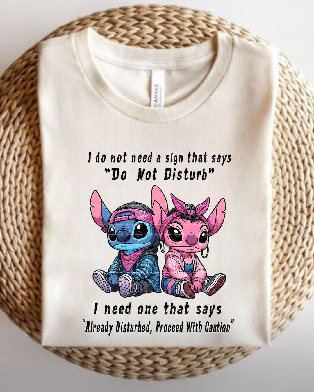 Do Not Disturb Funny Quote Shirt Design: Stitch-Inspired PNG (Digital Download)