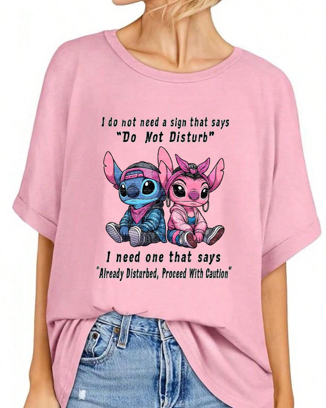 Do Not Disturb Funny Quote Shirt Design: Stitch-Inspired PNG (Digital Download)