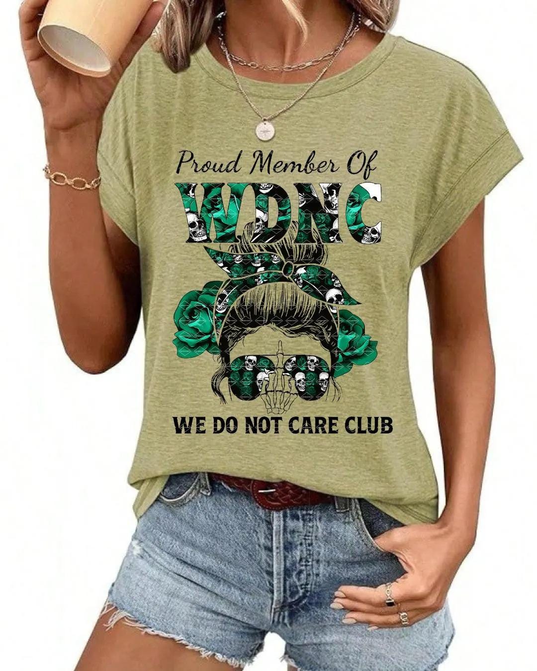 Proud Member of We Do Not Care Club, WDNC Digital Design PNG, Attitude, Sassy Girl Skull Png, Funny Sublimation Print, Everyday Pngs