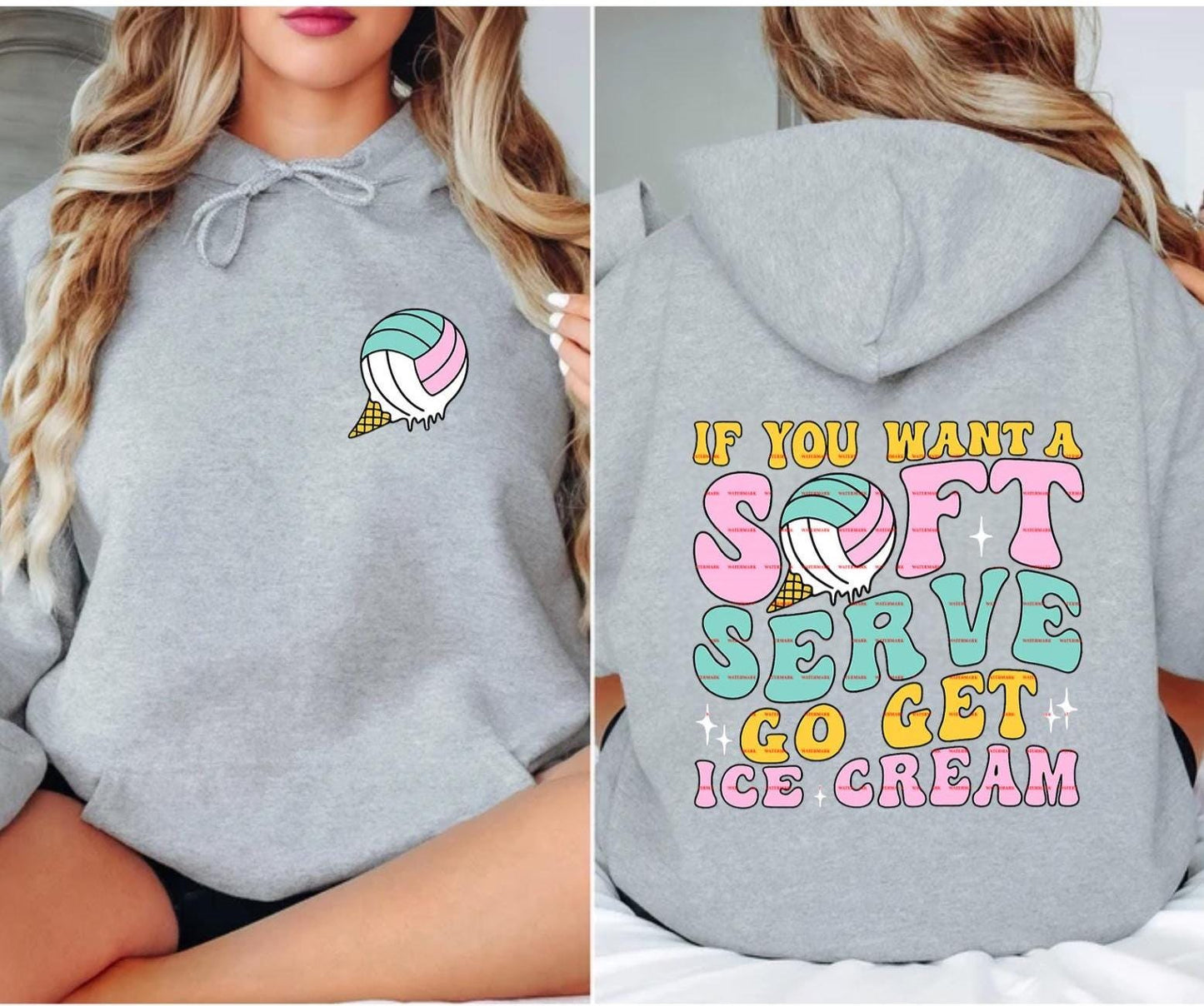 Soft Serve Volleyball, Funny Volleyball Shirt Design, Team Spirit Sublimation, Volleyball Mom Gift, Digital Download, Go get icecream Png