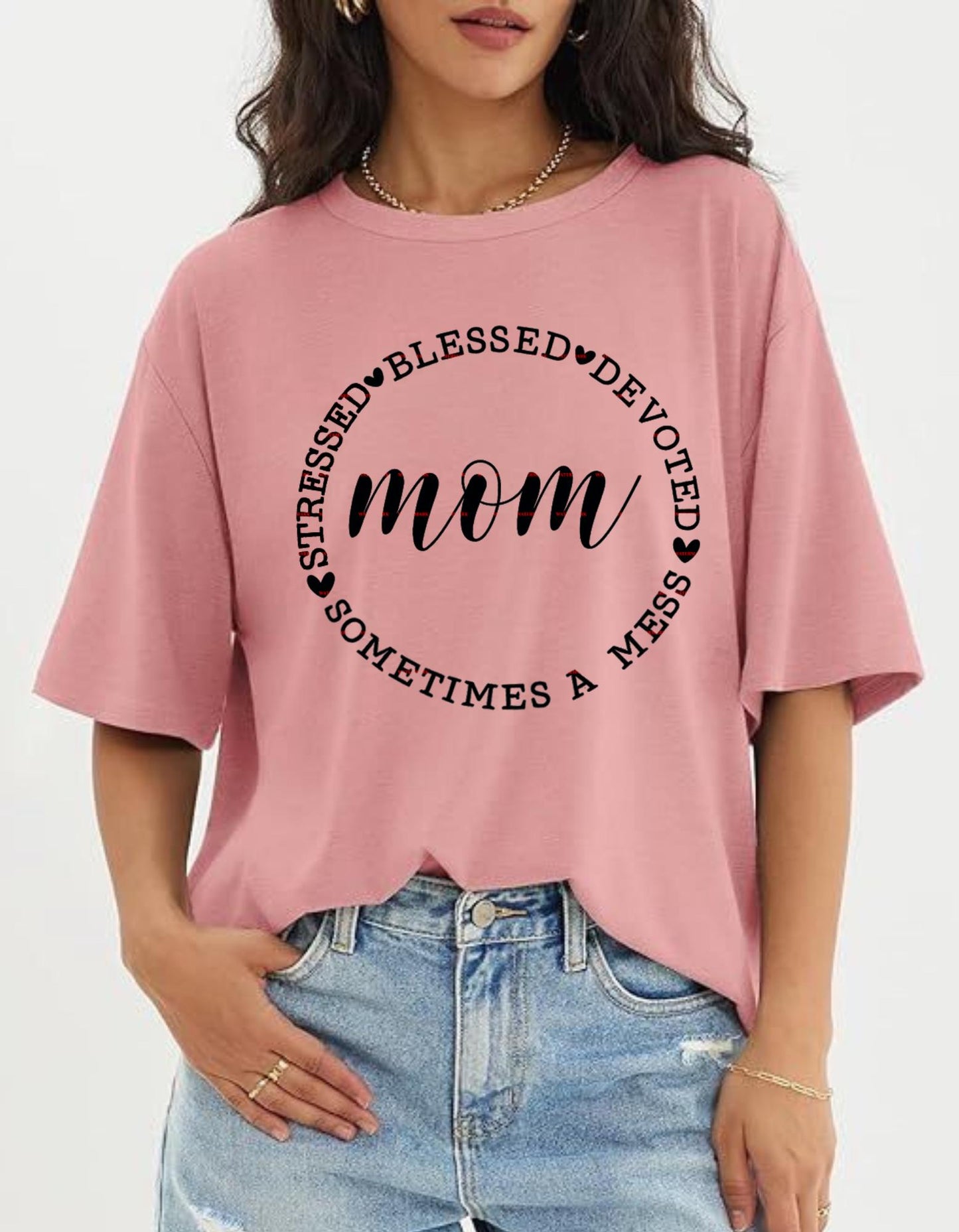 Stressed Blessed Devoted Mom PNG, Motherhood Quote Design, Mom Life Shirt Sublimation, Funny Mom Clipart, Mother’s Day Gift, Gift for mom